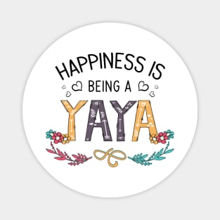 Happiness Is Being A Yaya Wildflowers Valentines Mothers Day Magnet